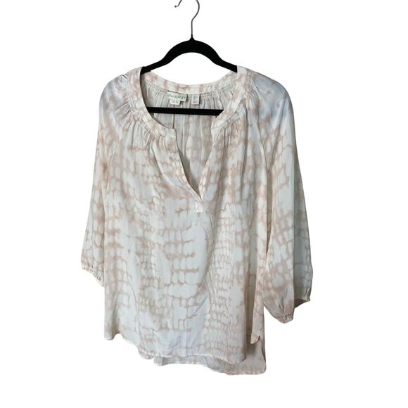 100% Silk Blouse by Cynthis Rowley Animal Print Size L - Picture 2 of 8